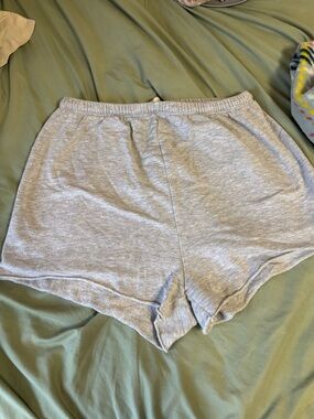 Aerie Light Gray Fleece Shorts